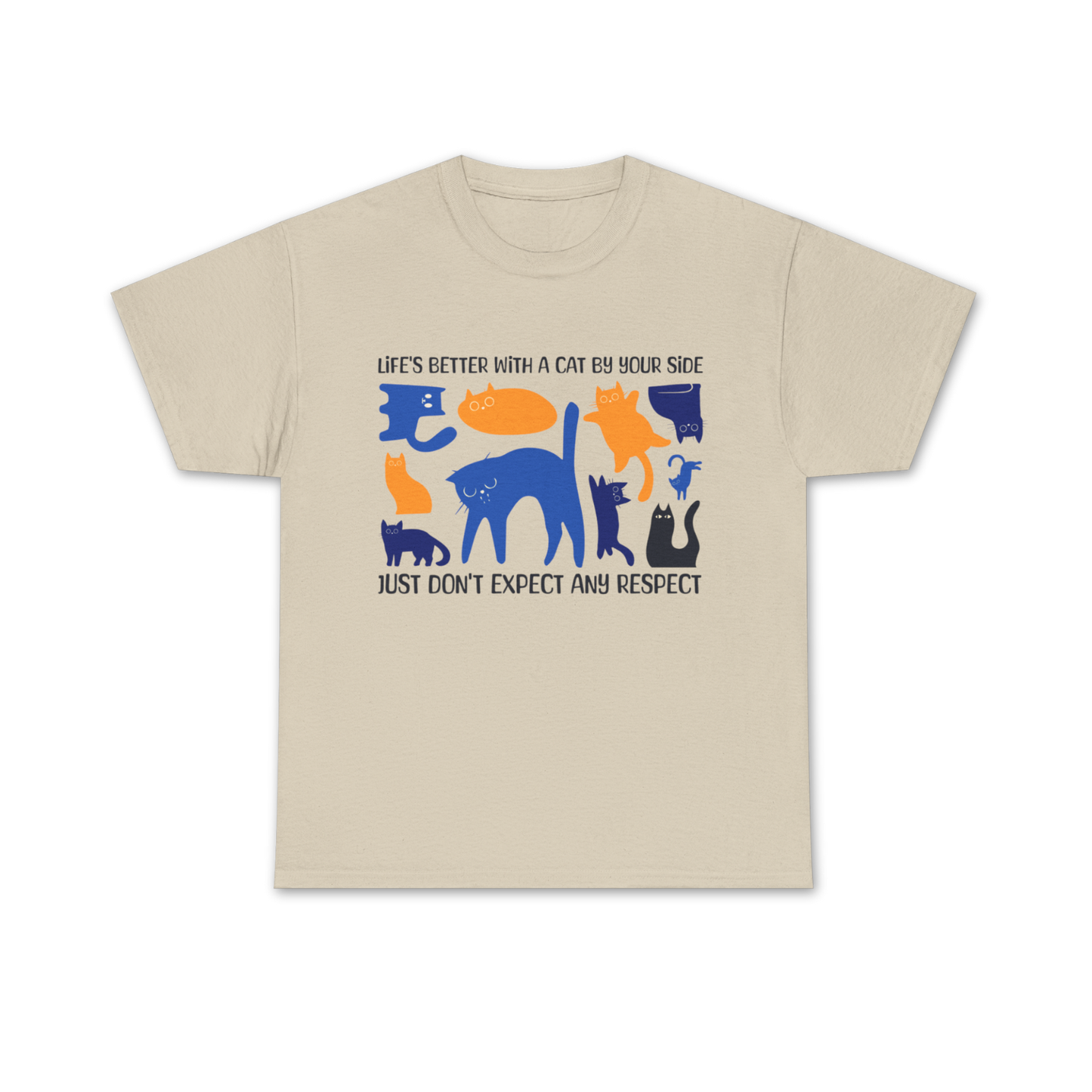Life's Better With A Cat Tee - Regular Fit - Multi Color Cat