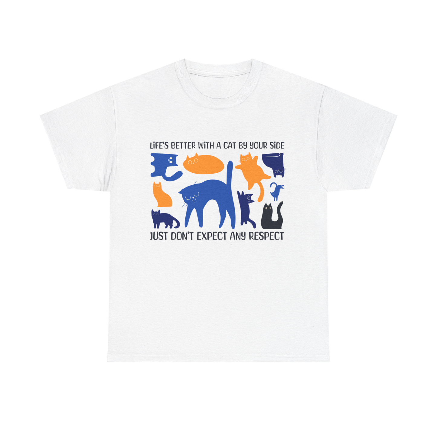 Life's Better With A Cat Tee - Regular Fit - Multi Color Cat