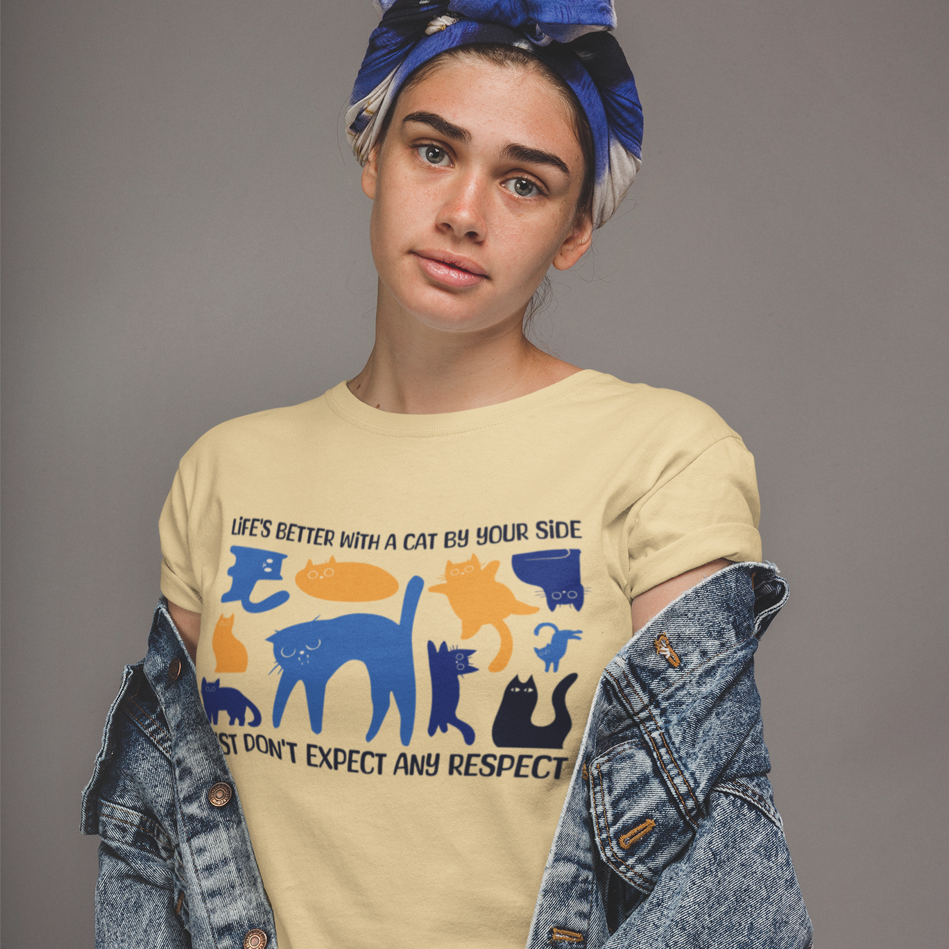 Life's Better With A Cat Tee - Regular Fit - Multi Color Cat