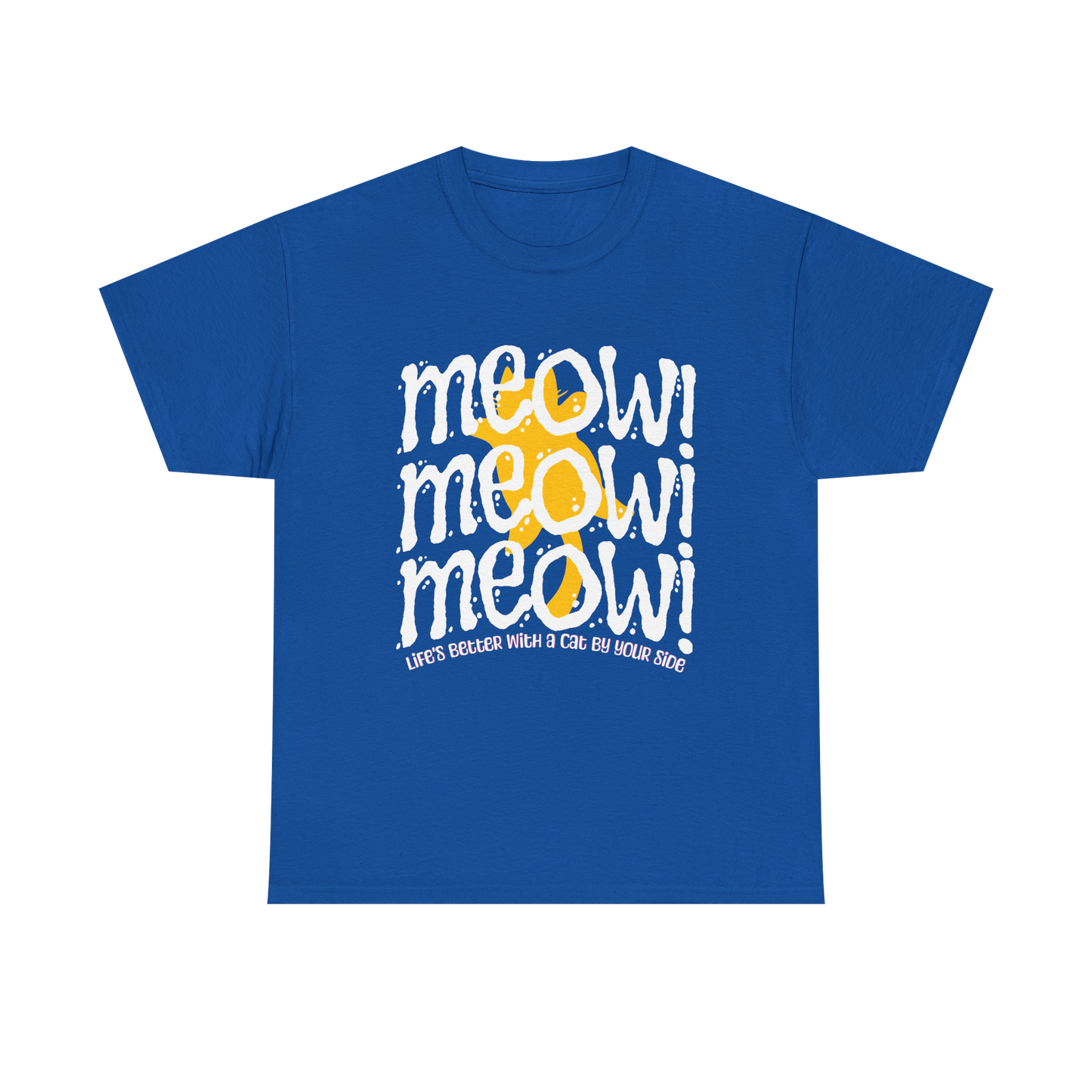 Triple Meow Tee - Regular Fit - Yellow Cat