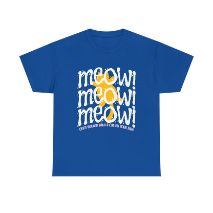Triple Meow Tee - Regular Fit - Yellow Cat