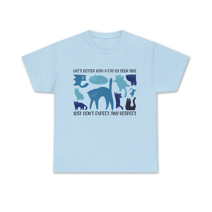 Life's Better With A Cat Tee - Regular Fit - Multi Blue Cat