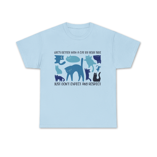 Life's Better With A Cat Tee - Regular Fit - Multi Blue Cat