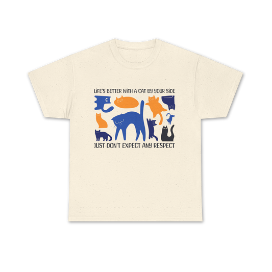 Life's Better With A Cat Tee - Regular Fit - Multi Color Cat