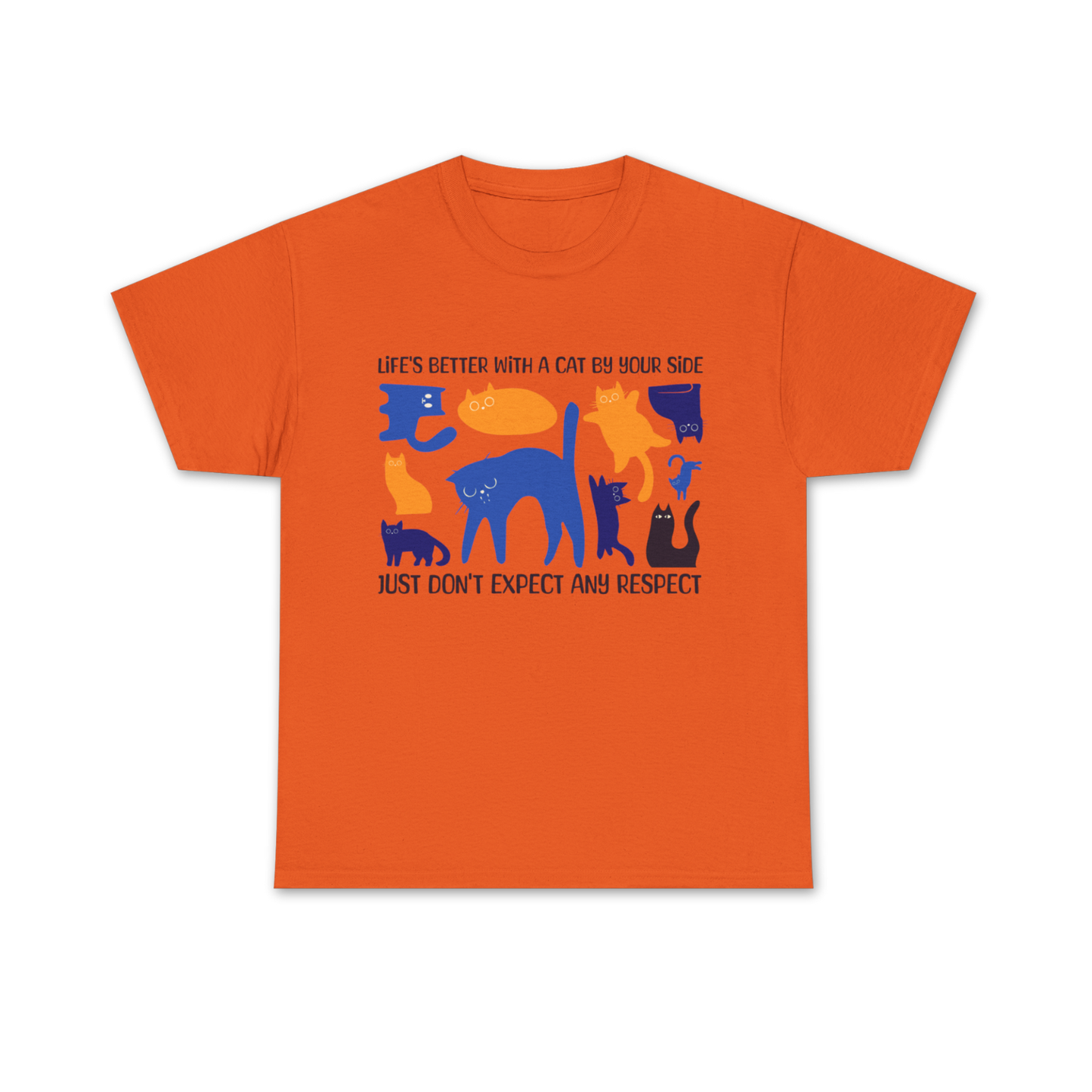 Life's Better With A Cat Tee - Regular Fit - Multi Color Cat