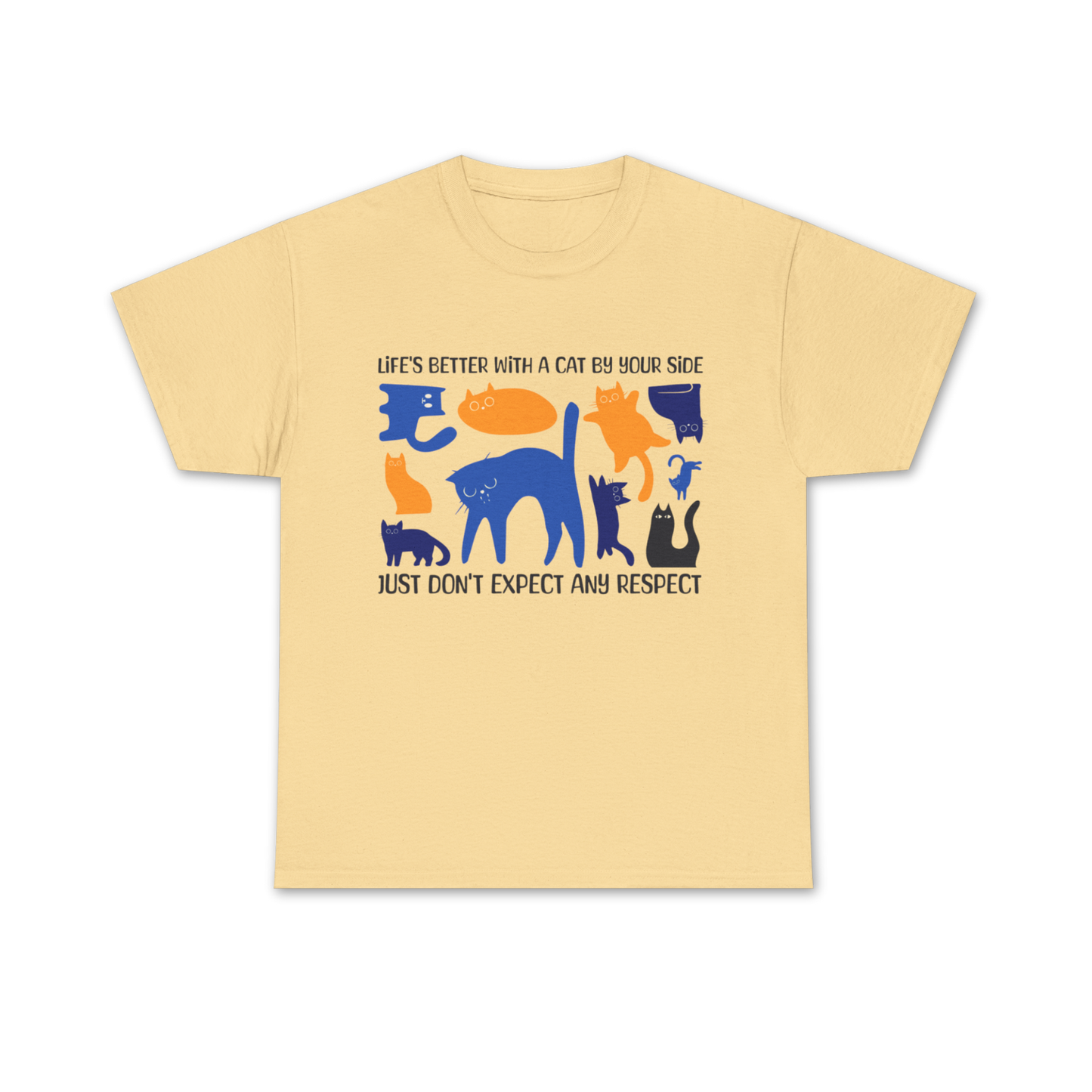 Life's Better With A Cat Tee - Regular Fit - Multi Color Cat