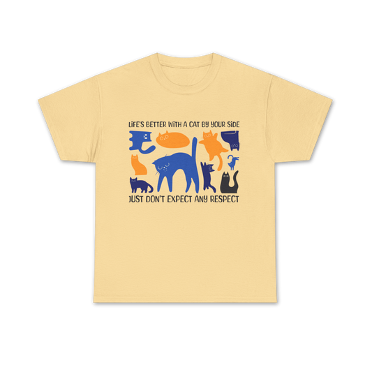 Life's Better With A Cat Tee - Regular Fit - Multi Color Cat