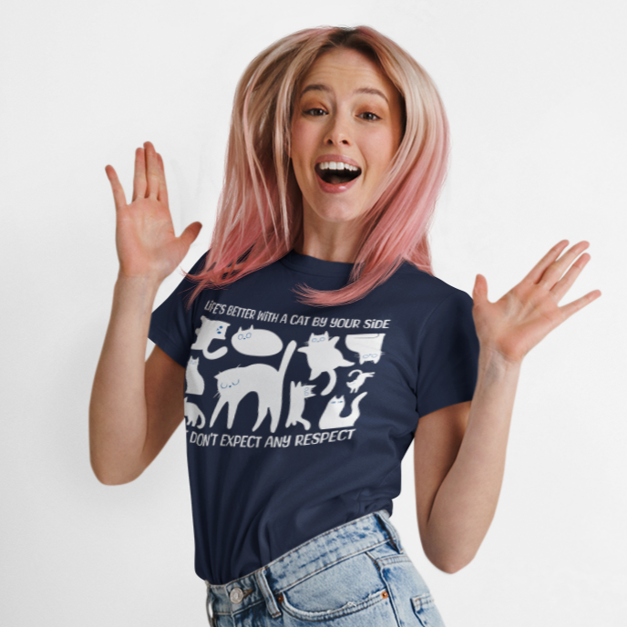 Life's Better With A Cat Tee - Regular Fit - Black Cat