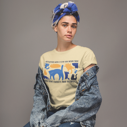 Life's Better With A Cat Tee - Regular Fit - Multi Color Cat